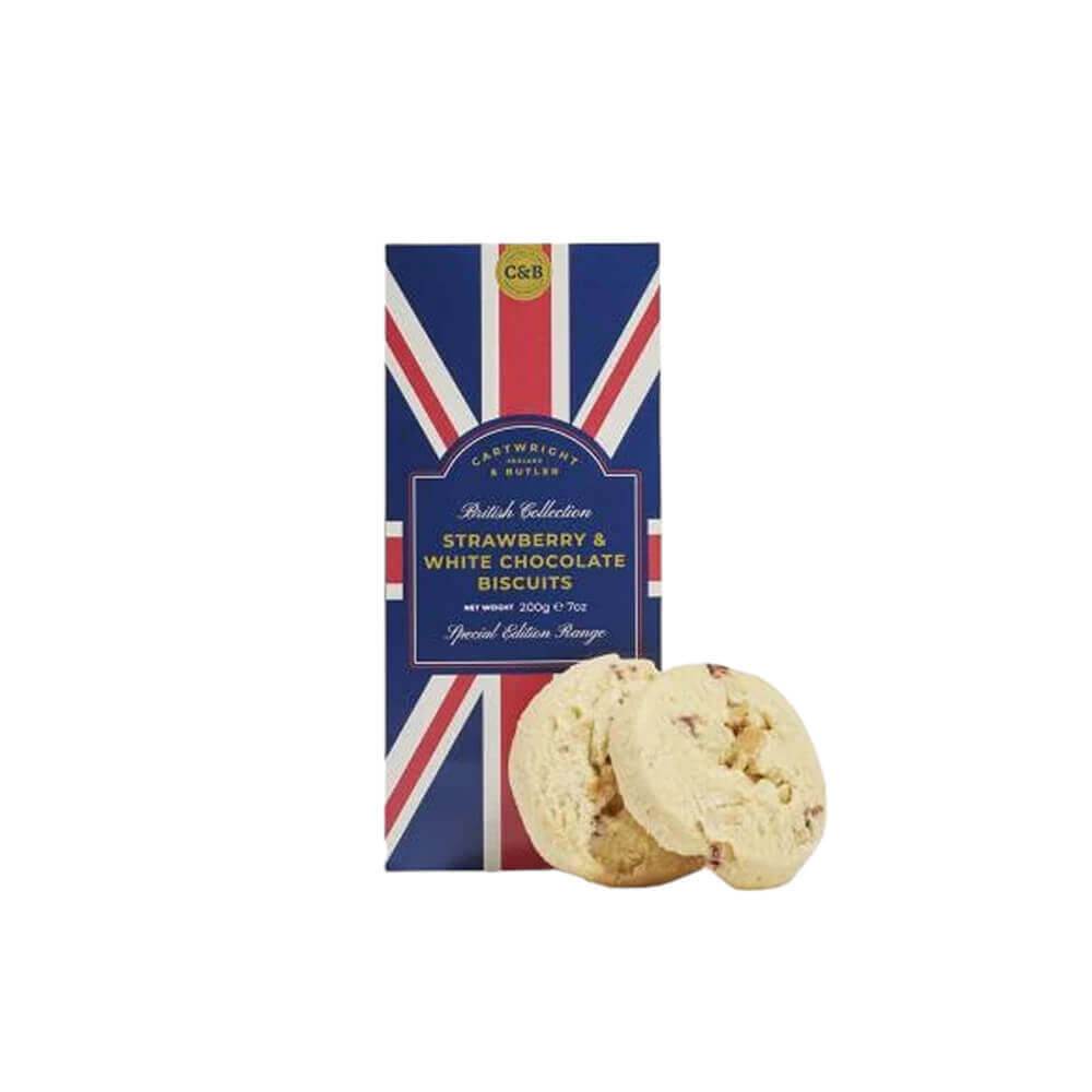 British Collection Strawberry and White Chocolate Biscuits